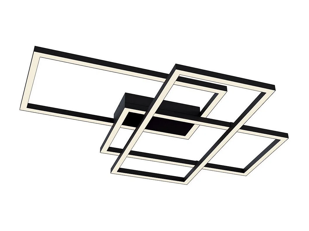 Line Lampada da soffitto quadrata a LED integrata nera