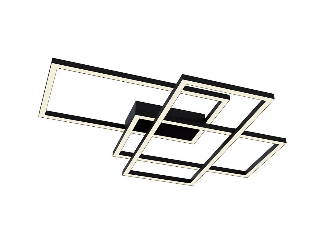 Line Integrierte quadratische LED-Deckenleuchte Schwarz