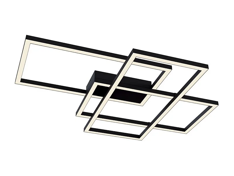 Line Integrierte quadratische LED-Deckenleuchte Schwarz