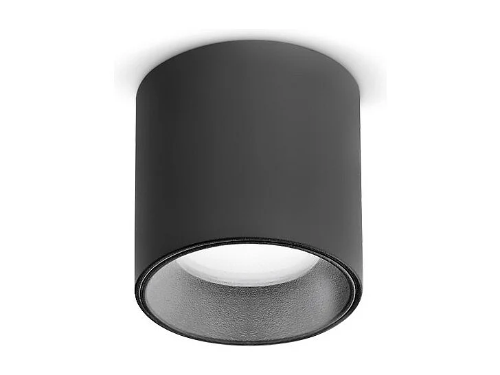 Ideal Lux NITRO Ściemnialna lampa sufitowa LED montowana na powierzchni, czarna, 2700K