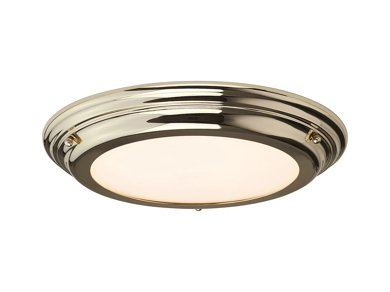 Elstead Welland - LED 1 licht Flush licht - Messing poliert