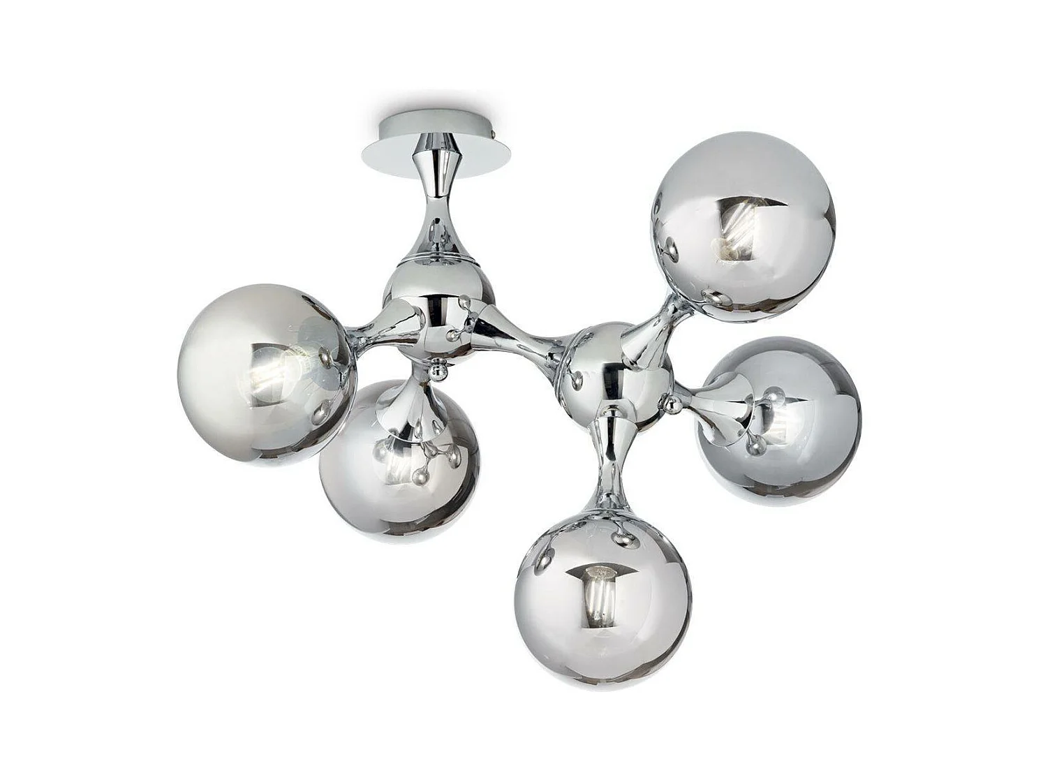 Ideal Lux Nodi Plafonnier 5 Lumières Chrome