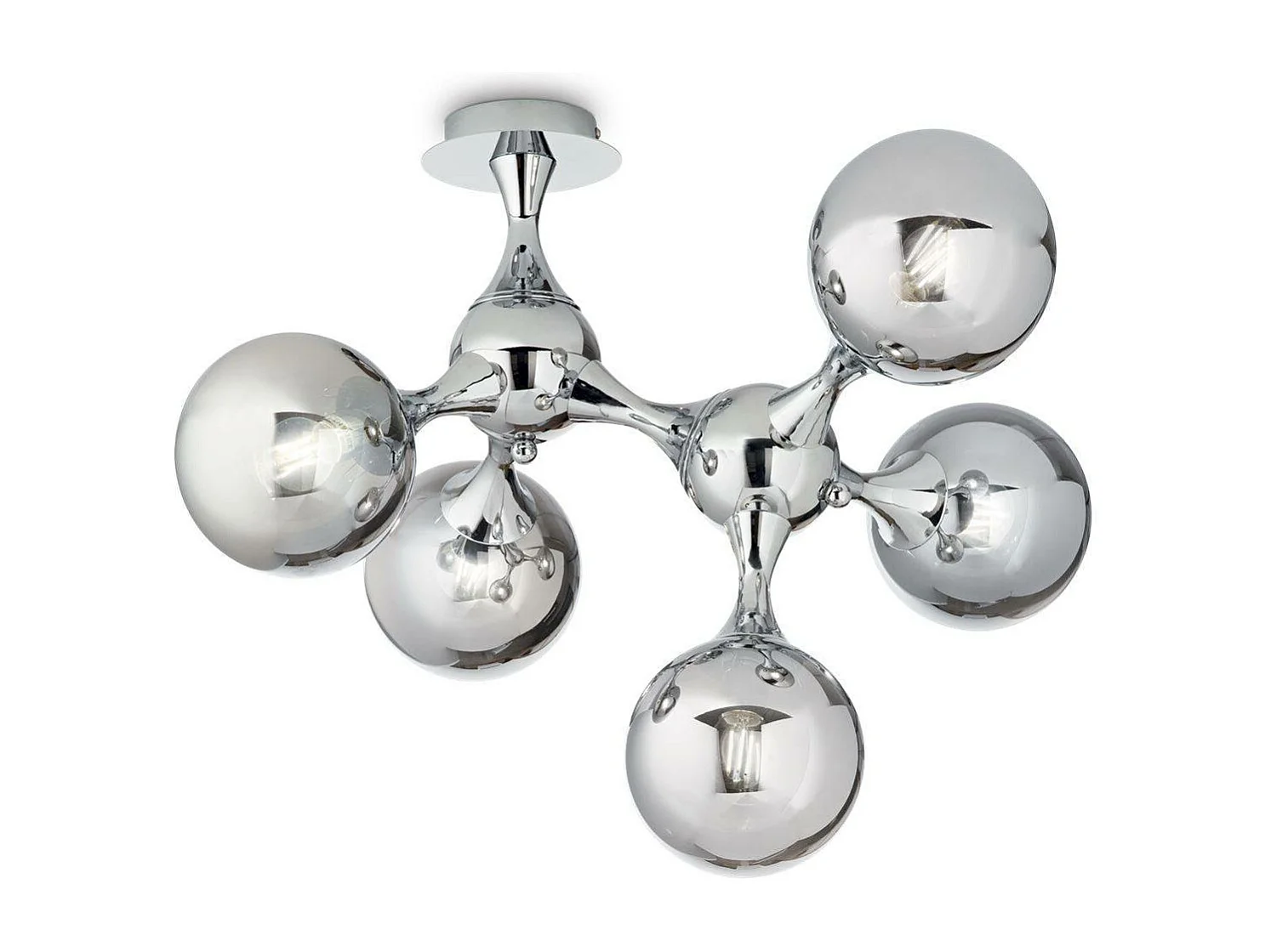 Ideal Lux Nodi - Lámpara de techo de 5 luces Cromado