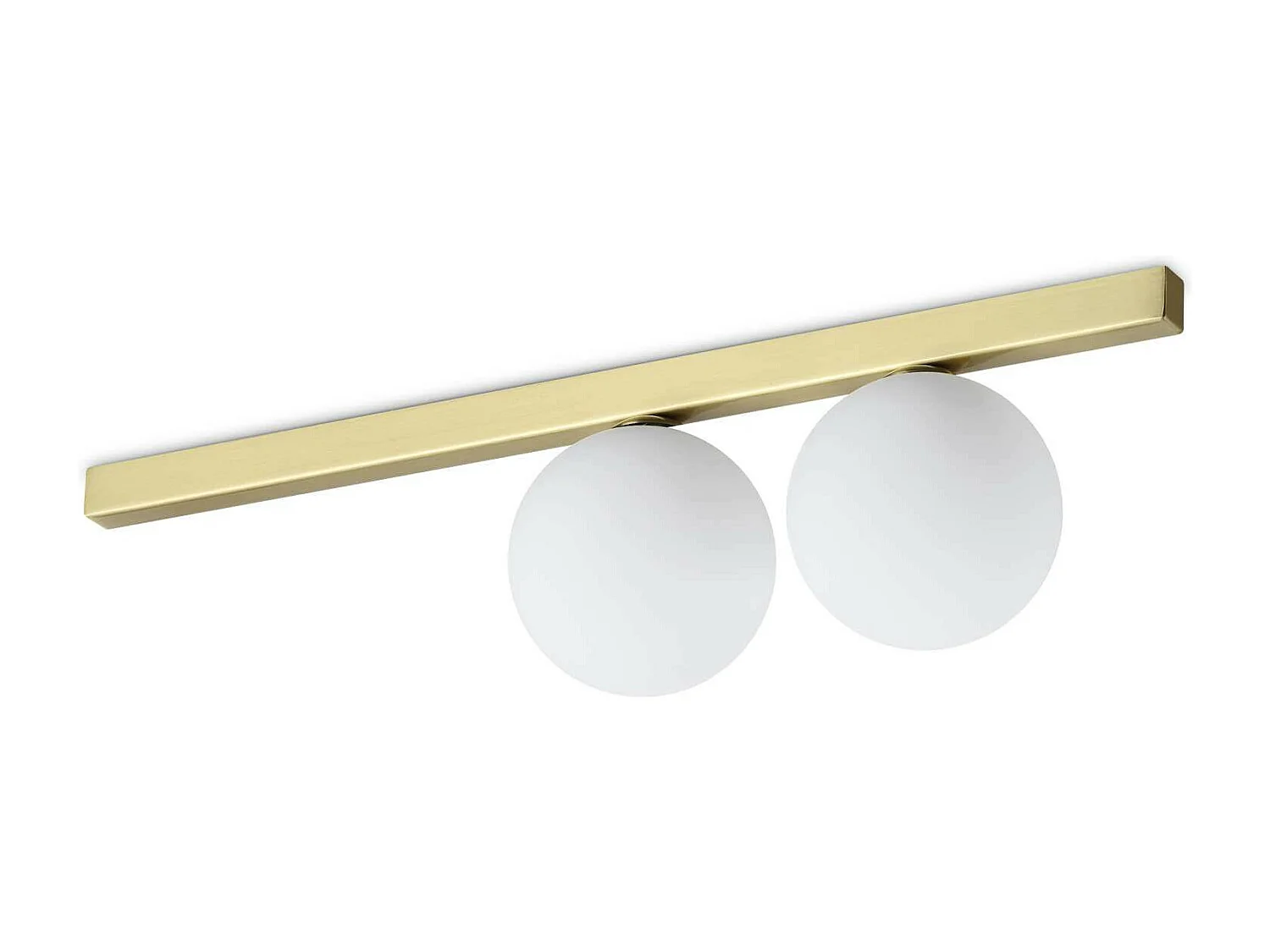Ideal Lux BINOMIO Plafonnier Globe à 2 Lumières Laiton