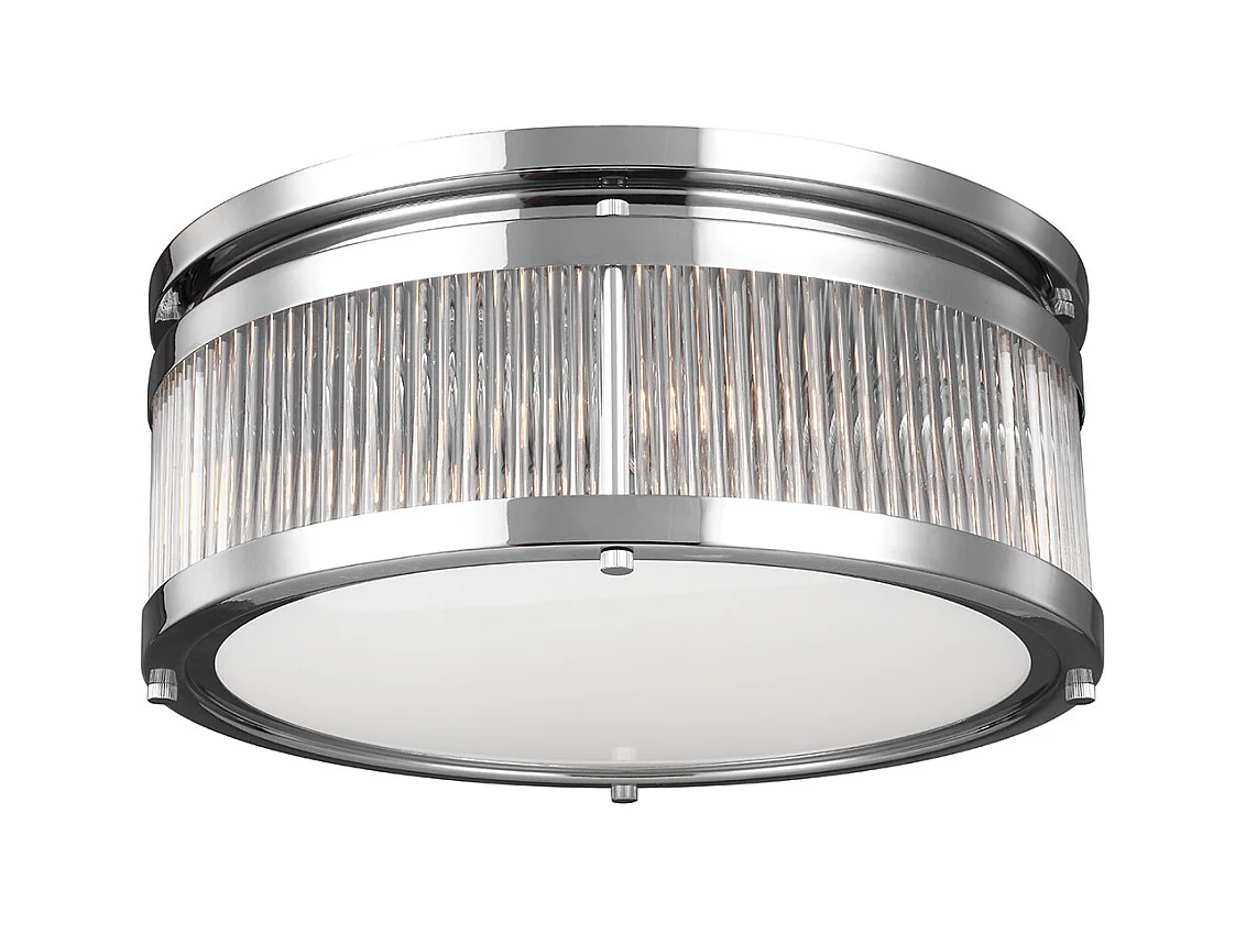 Elstead Paulson Plafonnier encastré à 4 ampoules pour salle de bain Chrome IP44, G9