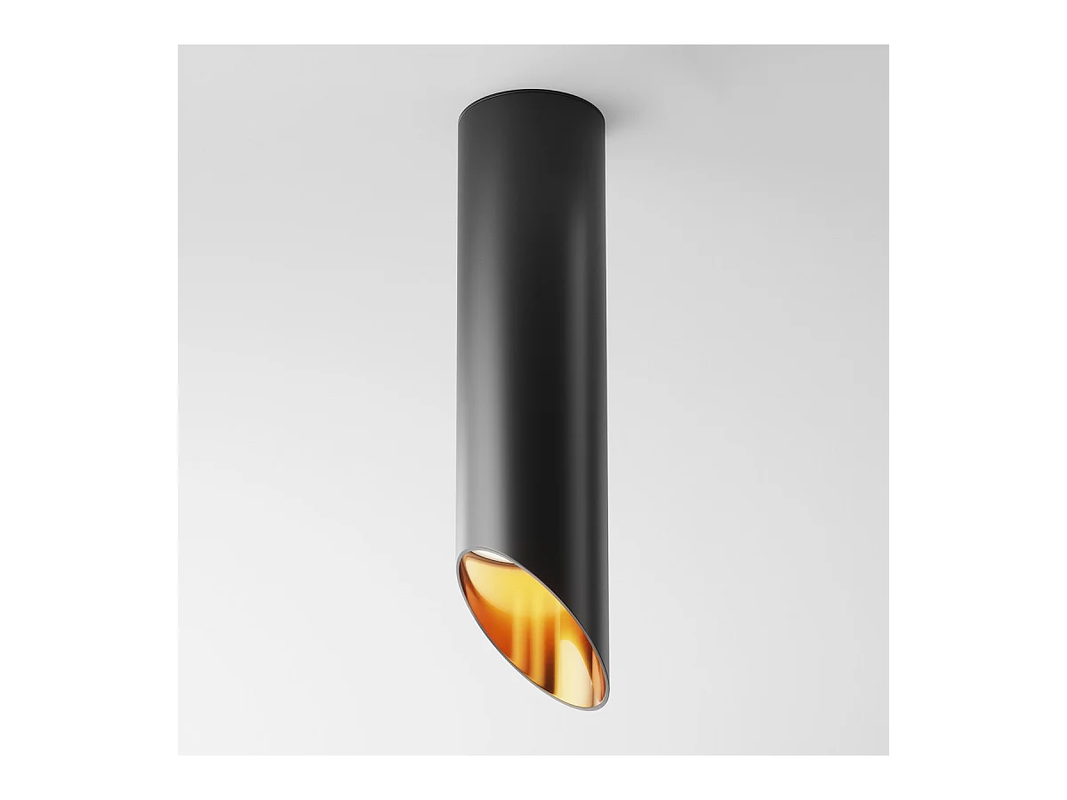 Maytoni Lipari Downlight montato su superficie nero, oro, 25 cm GU10