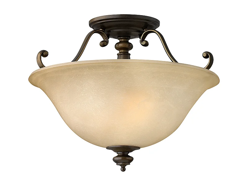 Elstead Dunhill 2 Ljus Semi Flush Ceiling Light Royal Bronze, E27