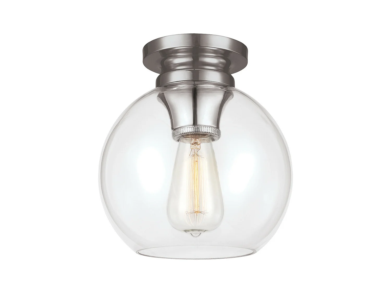 Elstead Tabby Plafonnier à 1 lumière, nickel poli