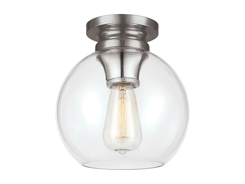 Elstead Tabby - 1 Light Flush Light, nichel lucido