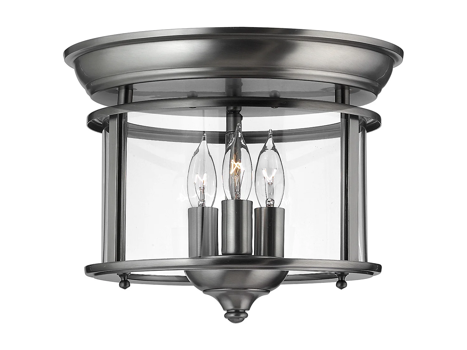 Elstead Gentry - 3 licht Flush Mount Deckenleuchte Zinn, E14