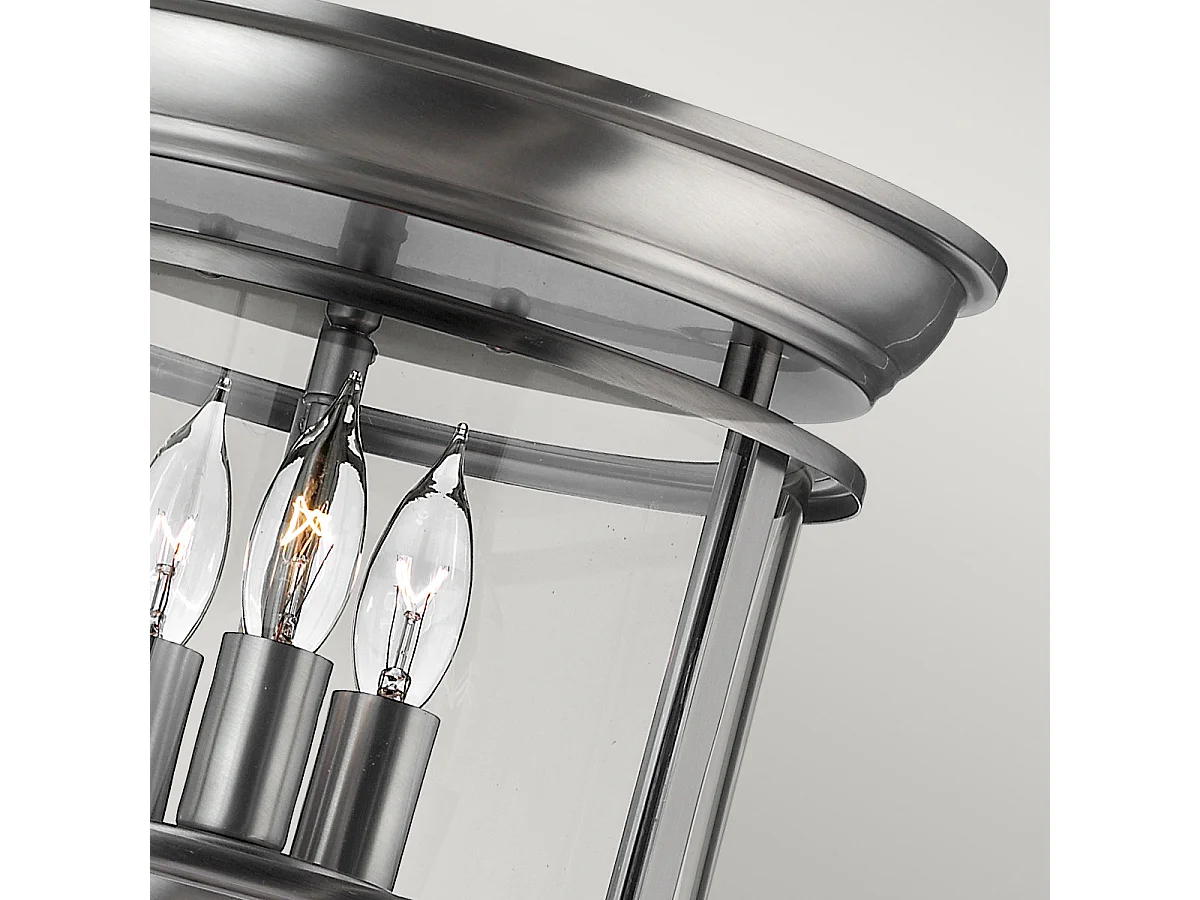 Elstead Gentry - 3 licht Flush Mount Deckenleuchte Zinn, E14