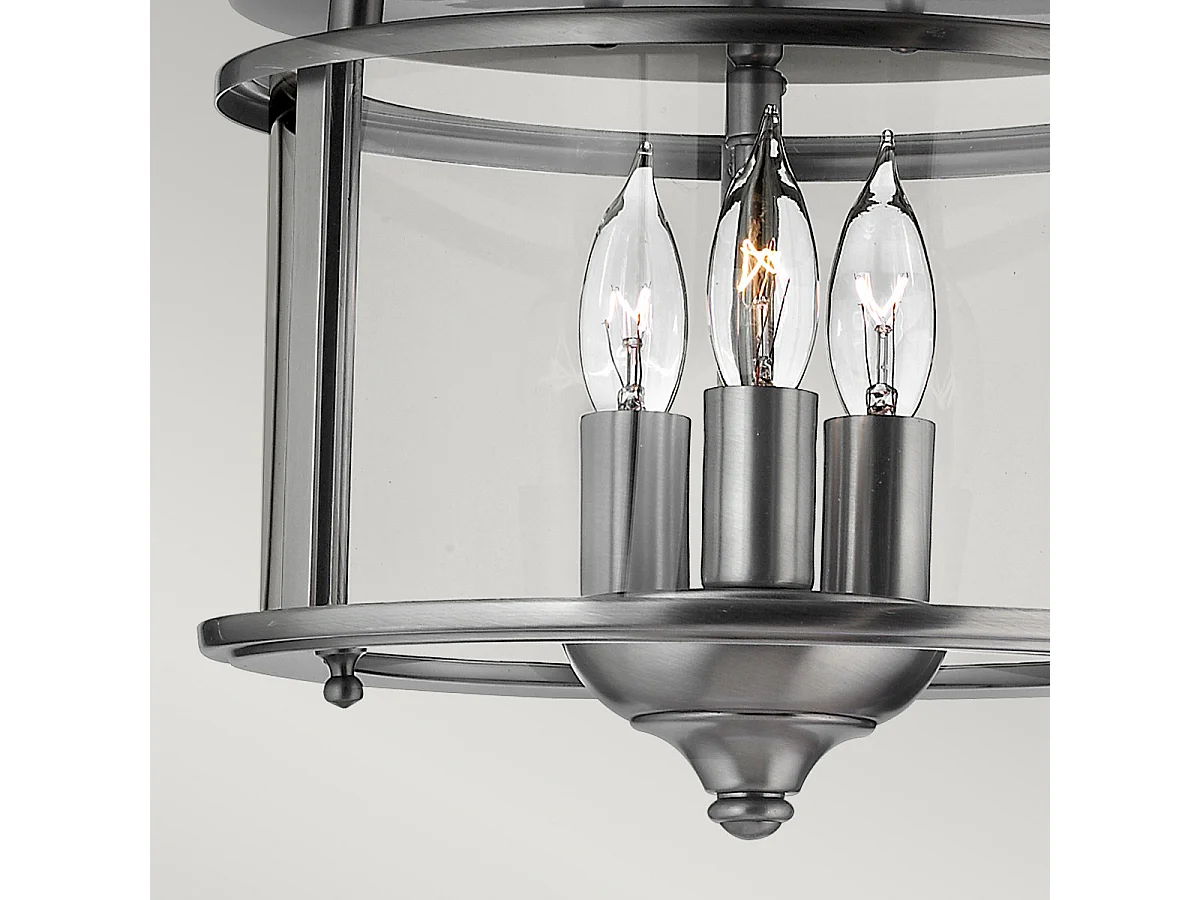 Elstead Gentry - 3 licht Flush Mount Deckenleuchte Zinn, E14