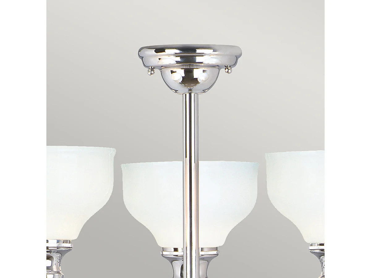 Elstead Cheadle Lustre de salle de bains à 3 ampoules, suspension, chrome poli IP44, G9