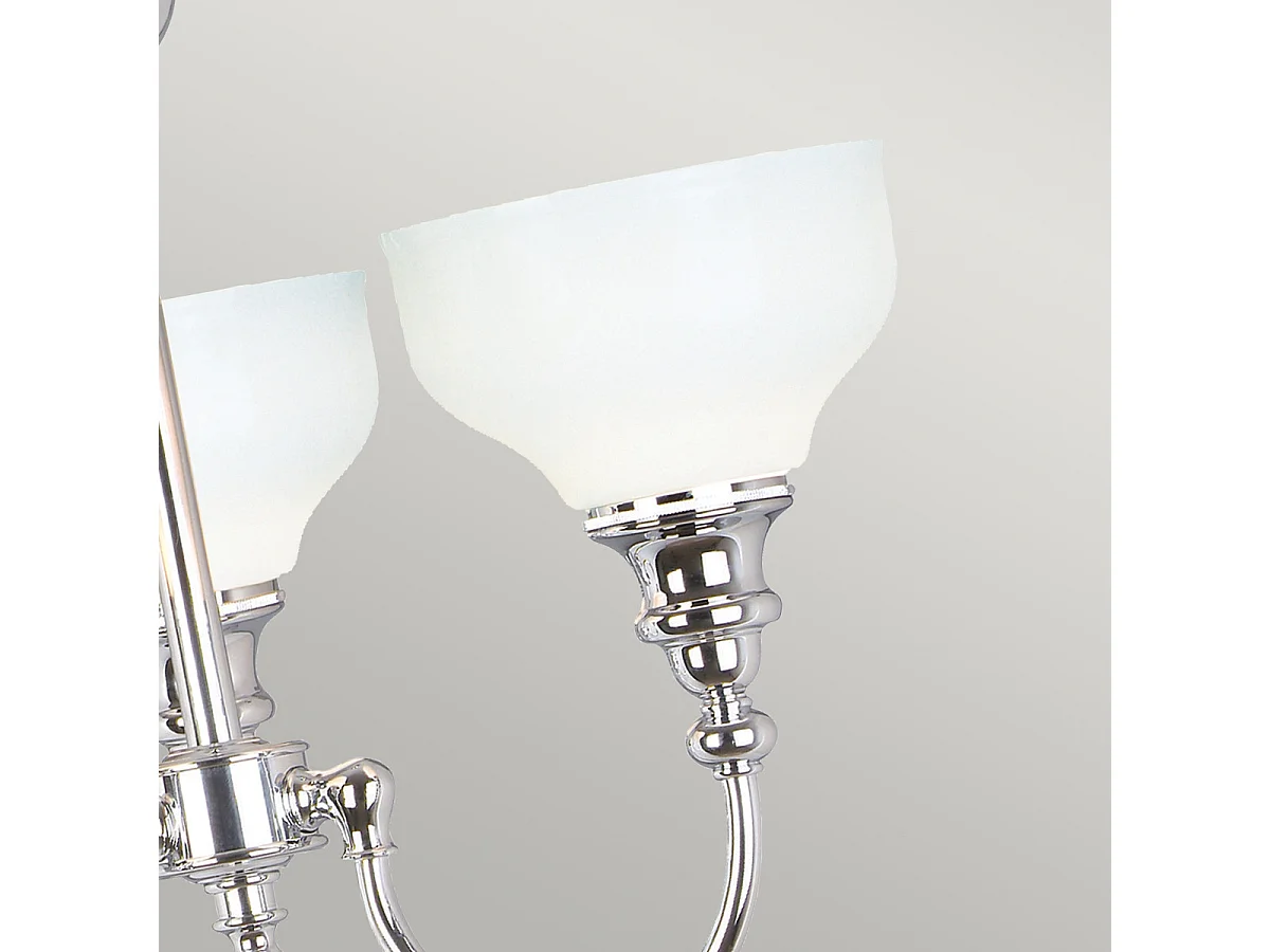 Elstead Cheadle Lustre de salle de bains à 3 ampoules, suspension, chrome poli IP44, G9