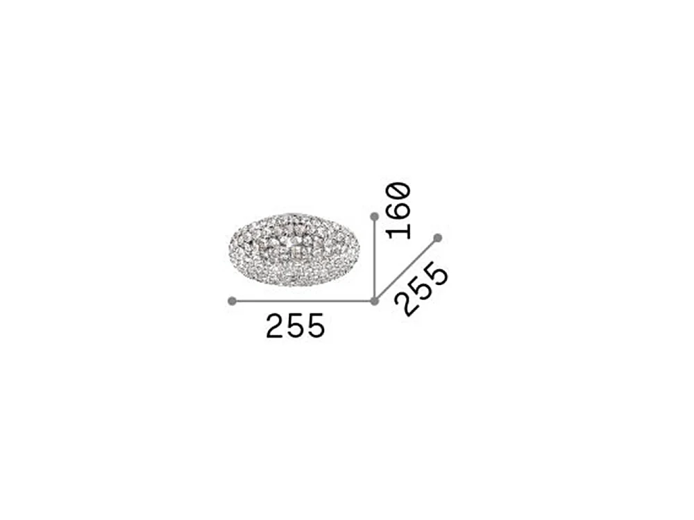 Ideal Lux King - 3 licht Small Deckeneinbauleuchte Gold, G9