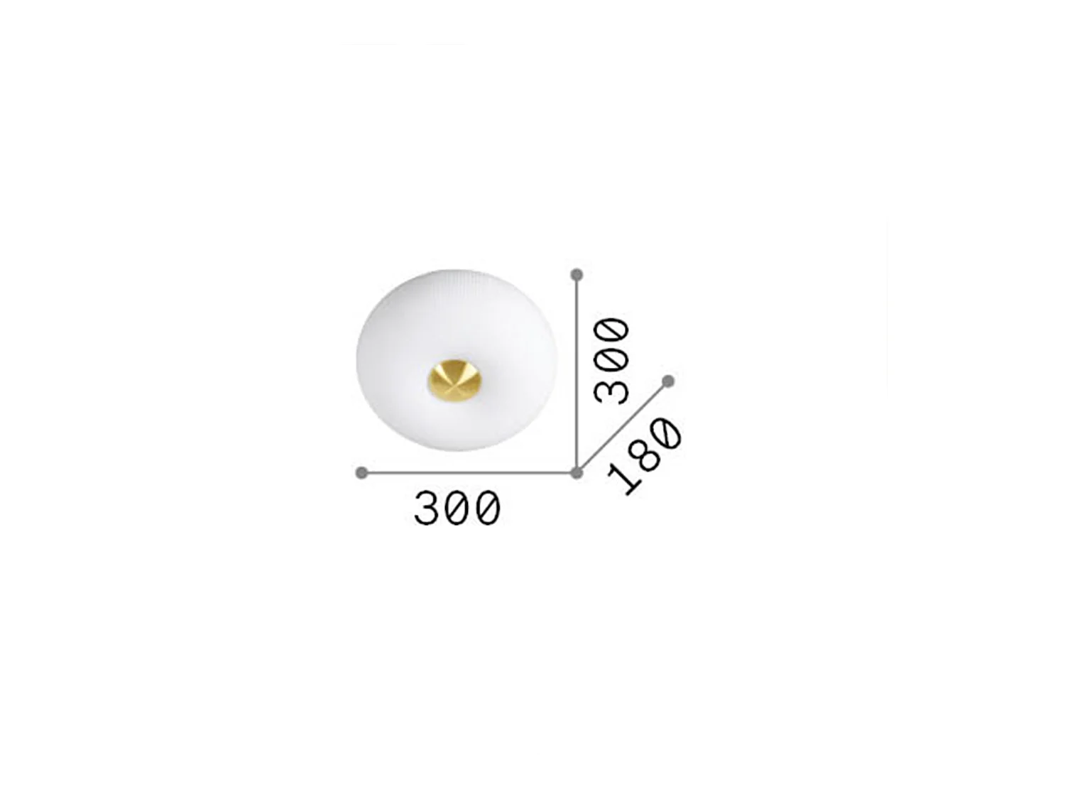 Ideal Lux Arizona Plafonnier à 2 Lumières Blanc