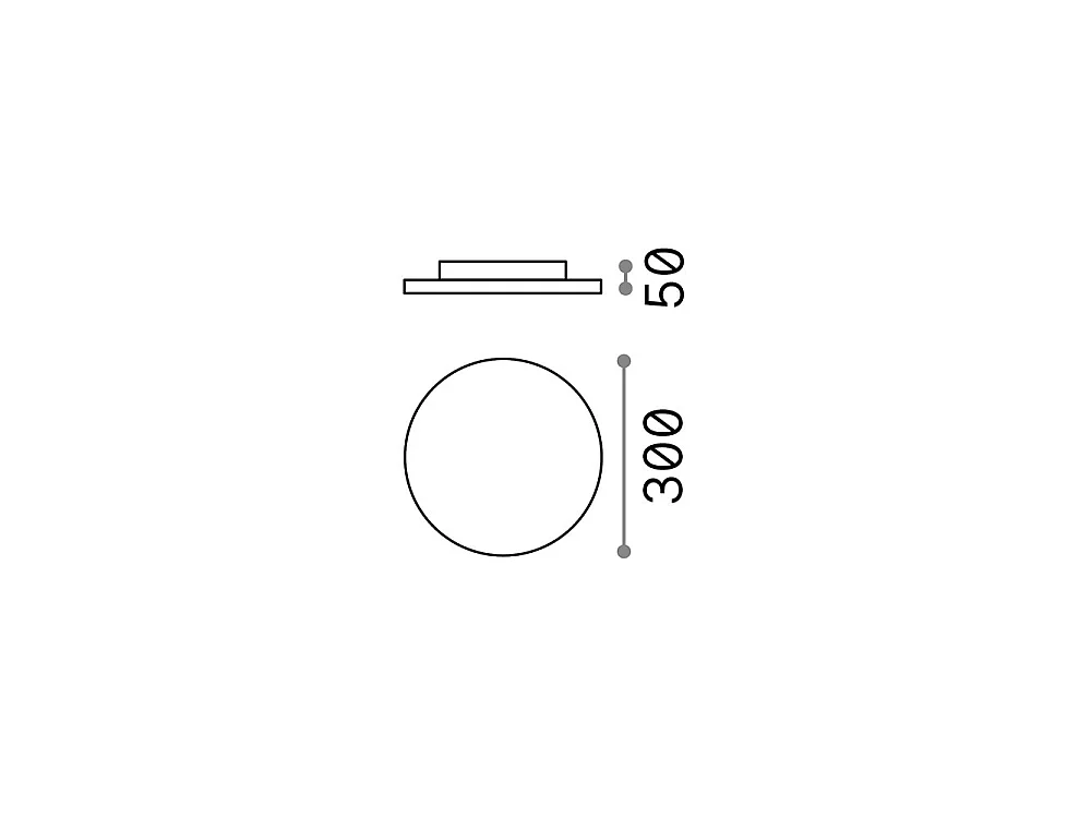 LED Extérieure Ronde Simple Flush Blanc IP65, 3000K