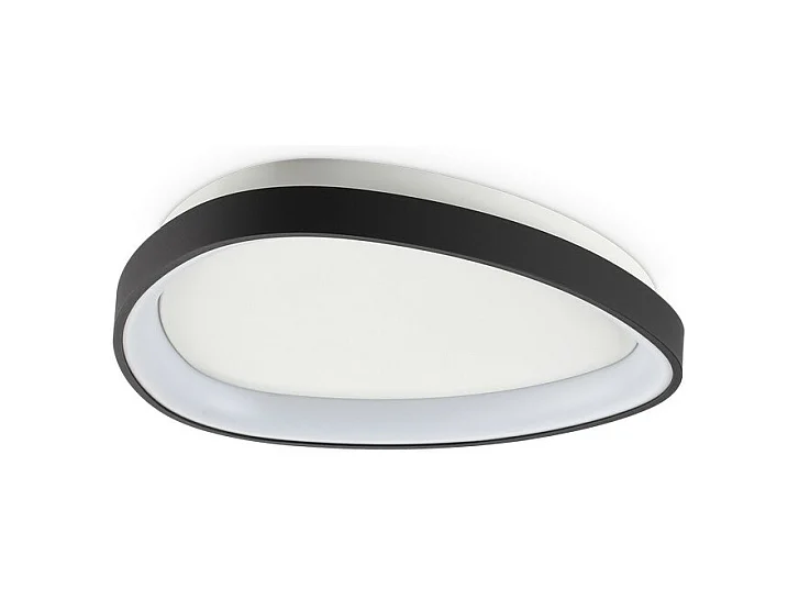 Ideal Lux GEMINI Plafonnier semi-encastré à LED intégré de 42,5 cm, noir 2700 K