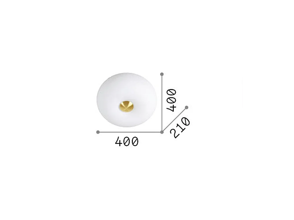 Ideal Lux Arizona - 3 licht Flush Deckenleuchte Weiß