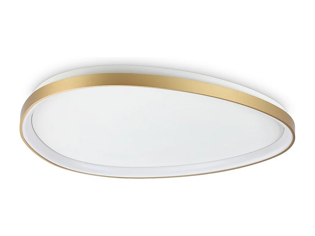 Ideal Lux GEMINI 81cm Zintegrowana lampa sufitowa LED półpłaska, mosiądz 2700K