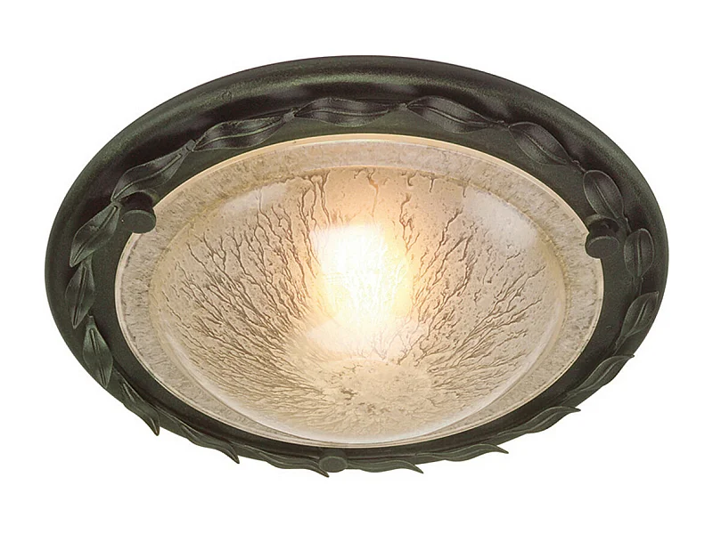 Elstead Olivia - Plafoniera a 1 luce nera, oro, E27
