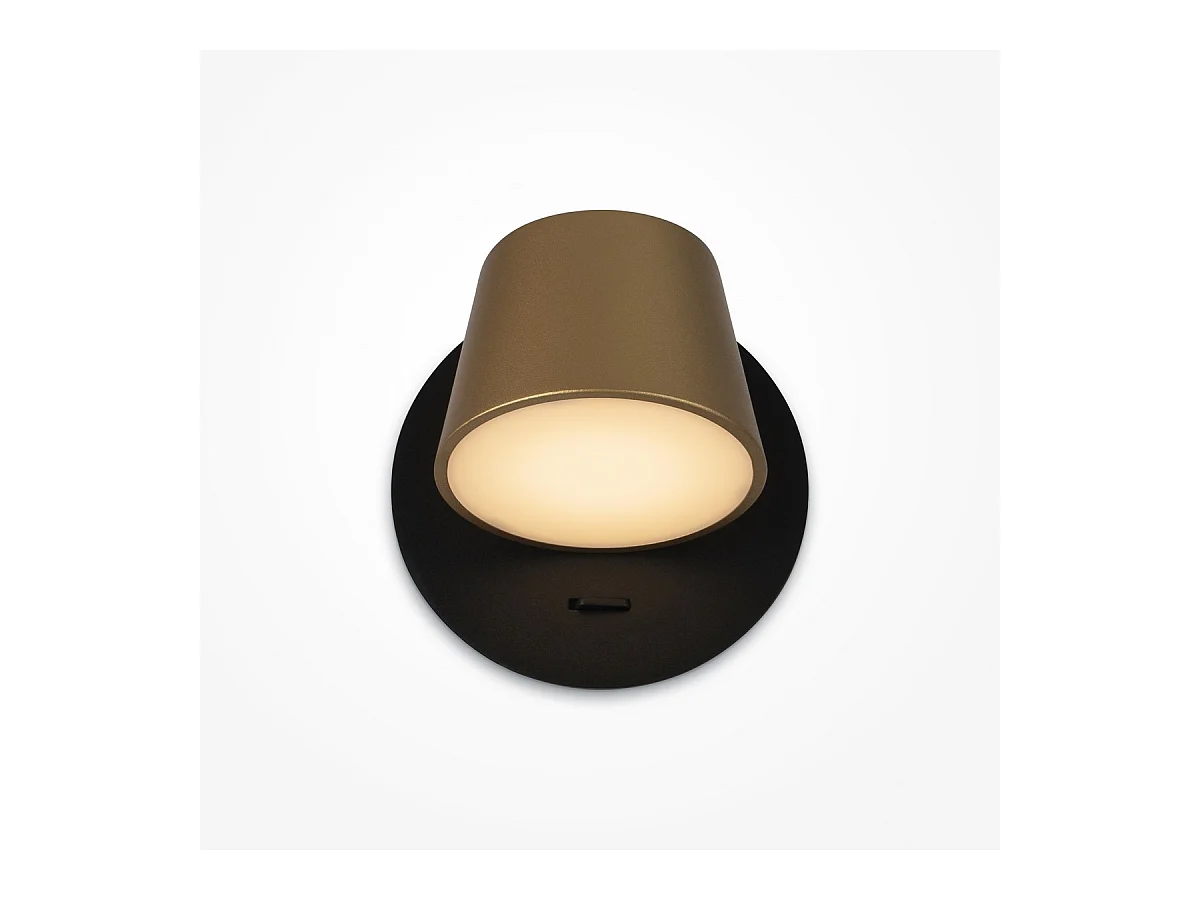 Maytoni Pixel Downlight moderne monté en surface noir, laiton 3000K