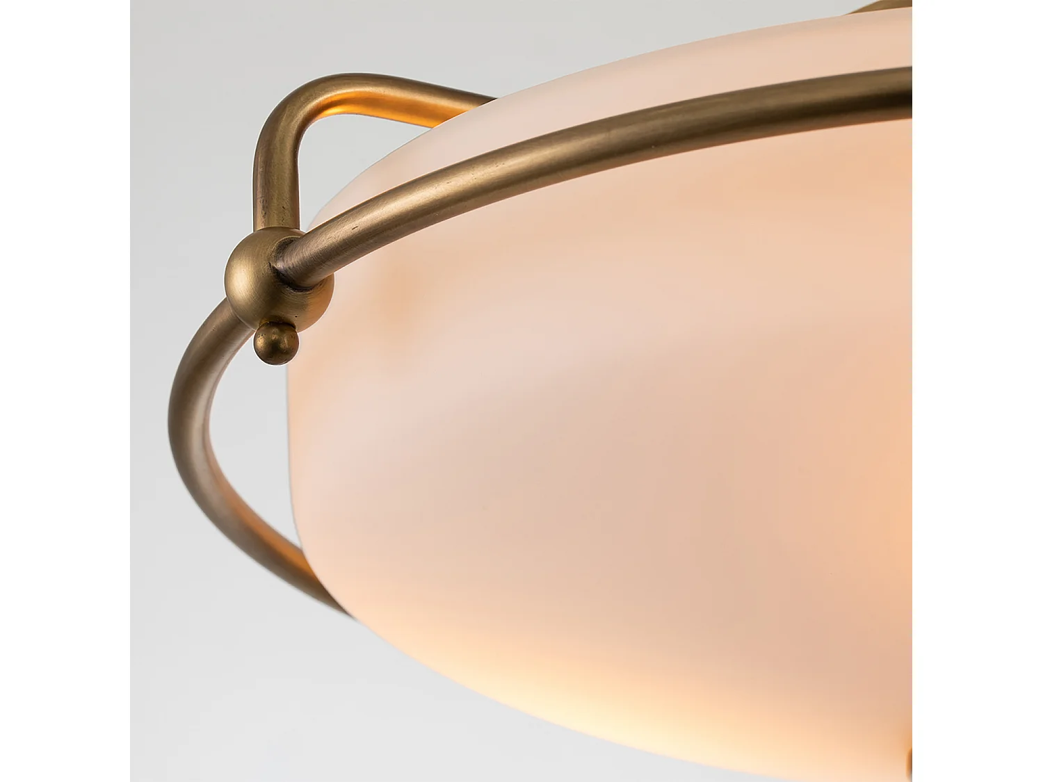 Elstead Quoizel Griffin Lampada da soffitto semi-incasso a ciotola in ottone stagionato