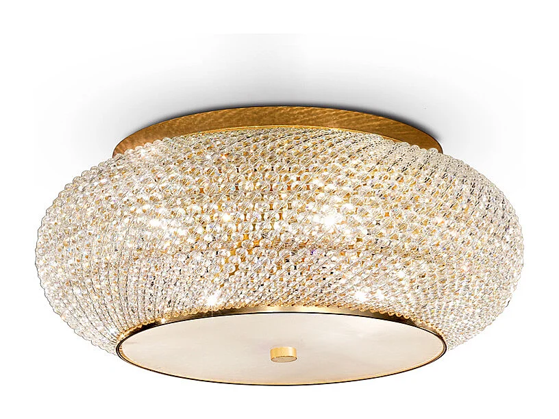 Ideal Lux Pasha' - Lámpara de techo de 14 luces Dorada