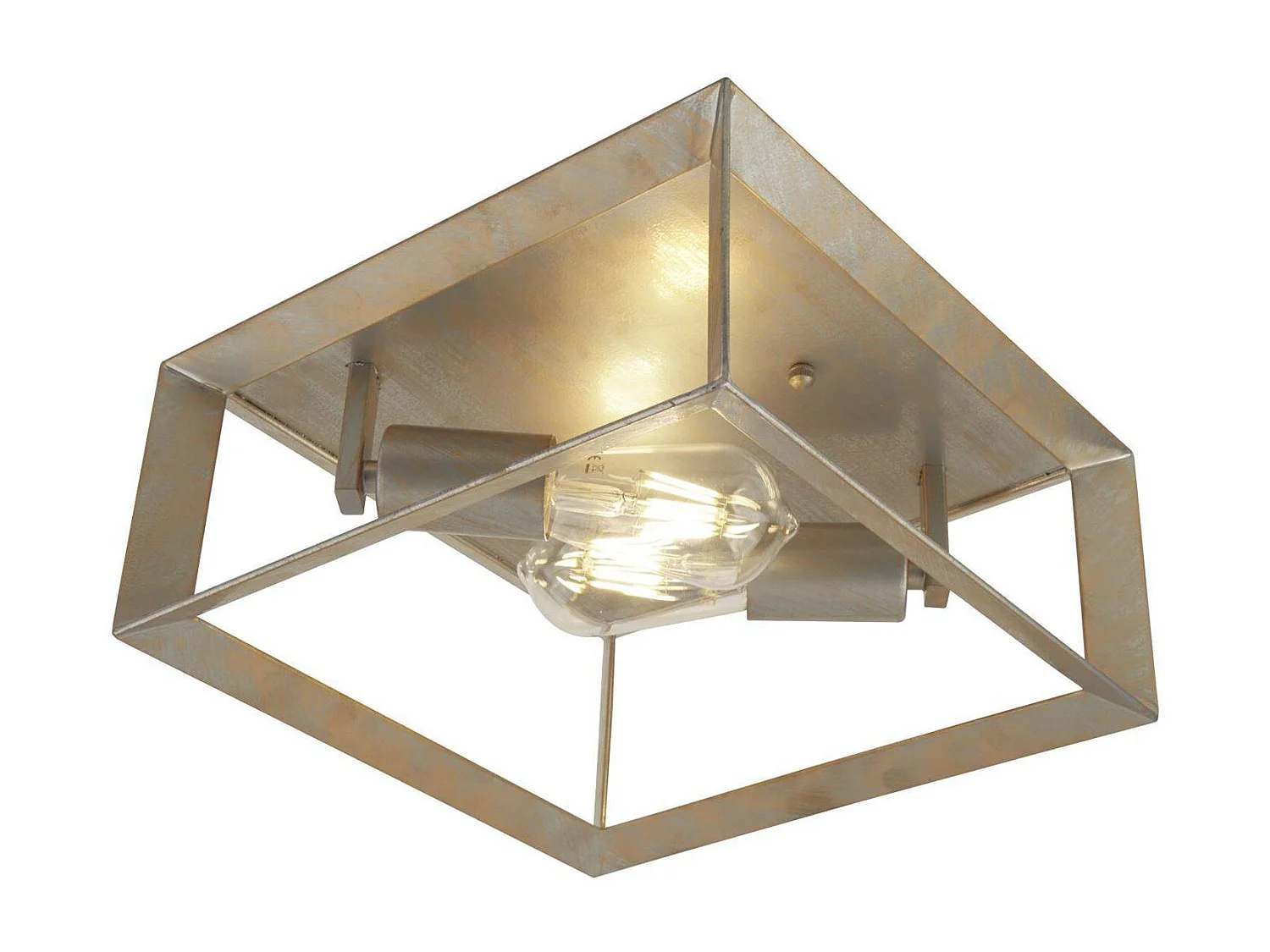 Searchlicht Heaton - 2 licht Flush Deckenleuchte Silber, Gold, E27