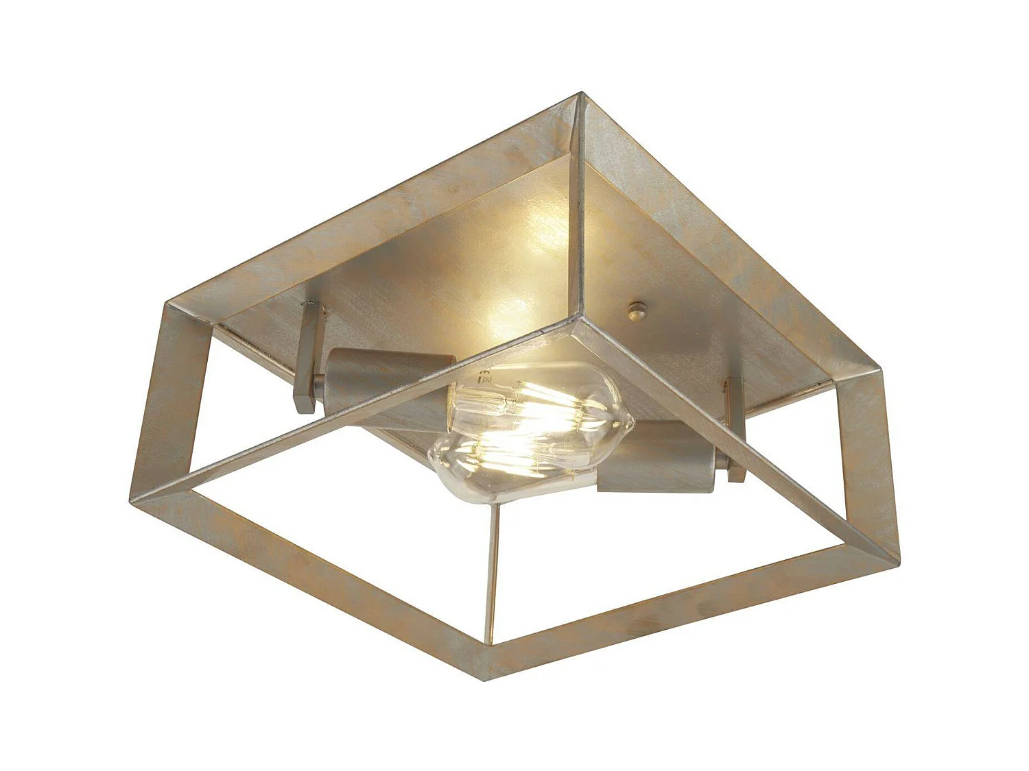 Searchlight Heaton 2 Ljus Spoltaksljus Silver, Guld, E27