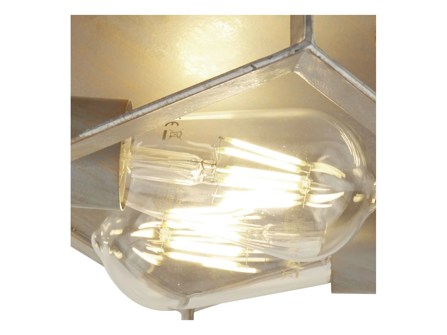 Searchlight Heaton 2 Ljus Spoltaksljus Silver, Guld, E27