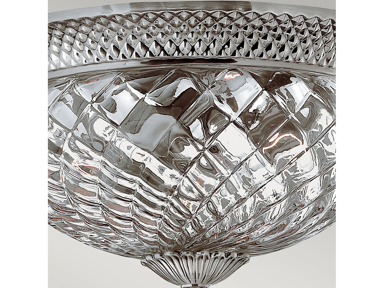 Elstead Plantation 3 Ljus Large Semi Flush Ceiling Light Polerad Antik Nickel, E27