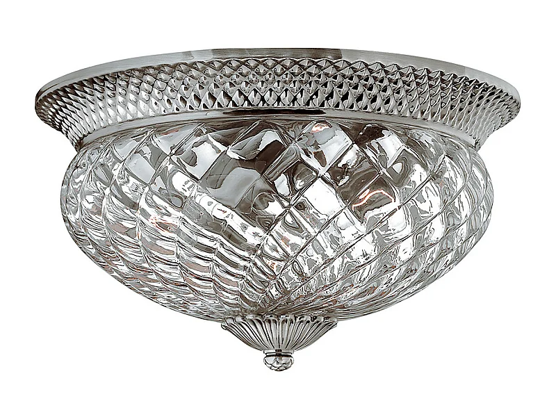 Elstead Plantation 3 Ljus Large Semi Flush Ceiling Light Polerad Antik Nickel, E27