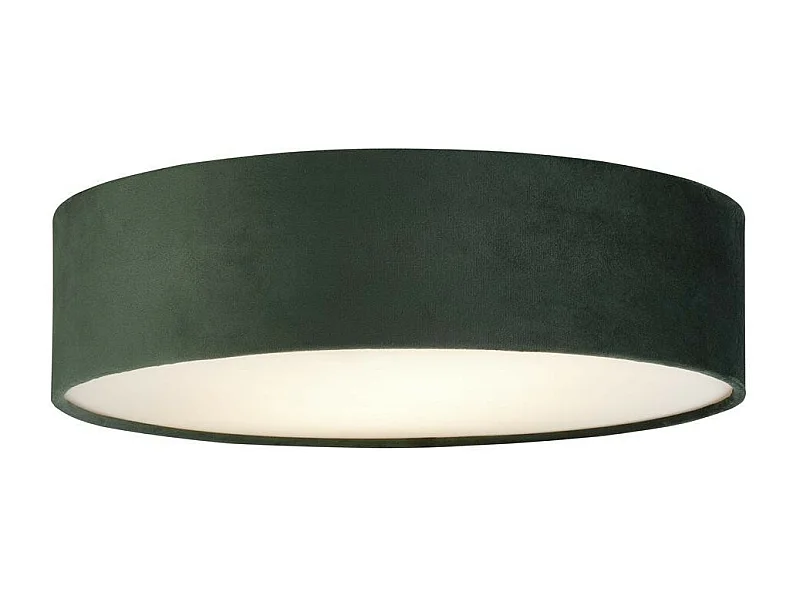 Searchlight Drum Pleat 2 Lumière Velvet Flush, Abat-jour Vert