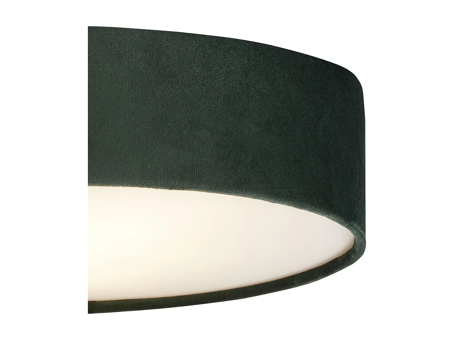Searchlight Drum Pleat 2 Lumière Velvet Flush, Abat-jour Vert