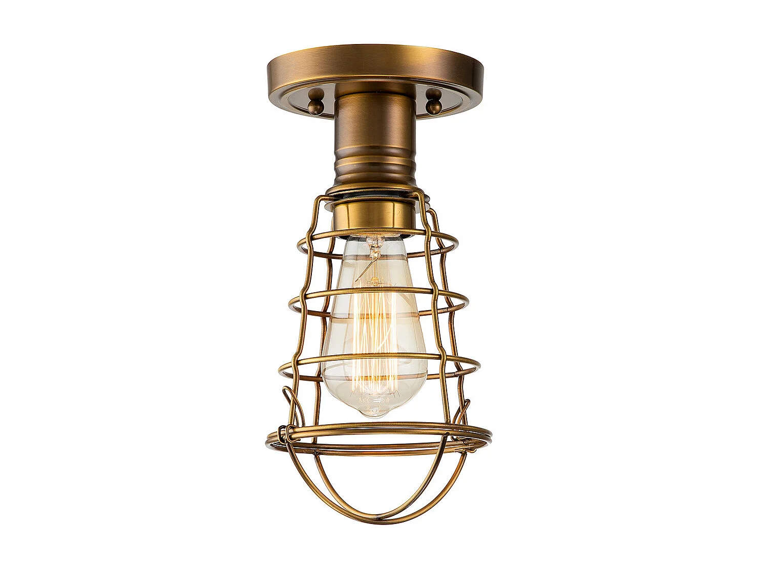 Elstead Quoizel Mixon Semi Flush Ceiling Light Weathered mässing