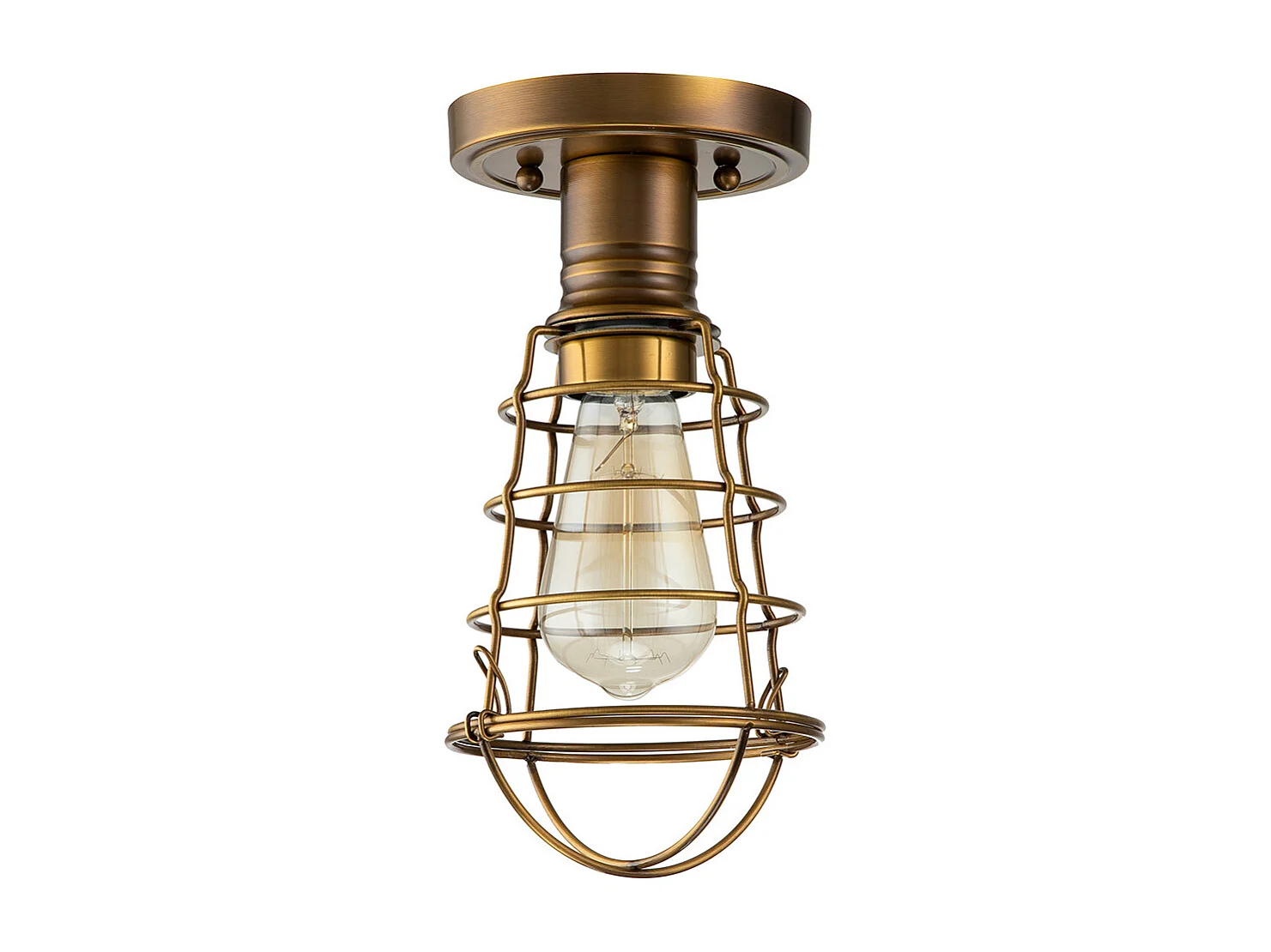 Elstead Quoizel Mixon Semi Flush Ceiling Light Weathered mässing