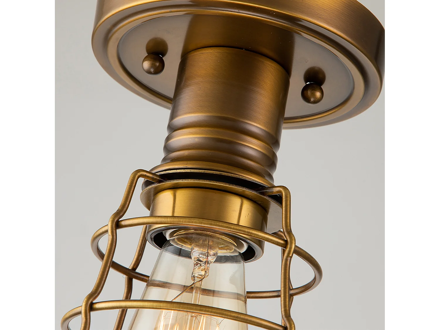 Elstead Quoizel Mixon Semi Flush Ceiling Light Weathered mässing