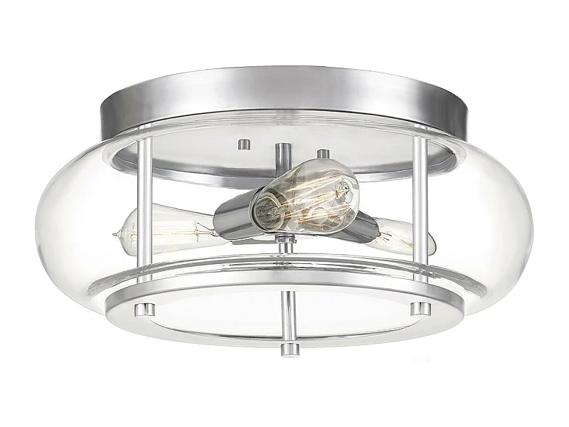 Elstead Quoizel Trilogy Plafonnier Cylindrique Chrome Poli, IP44