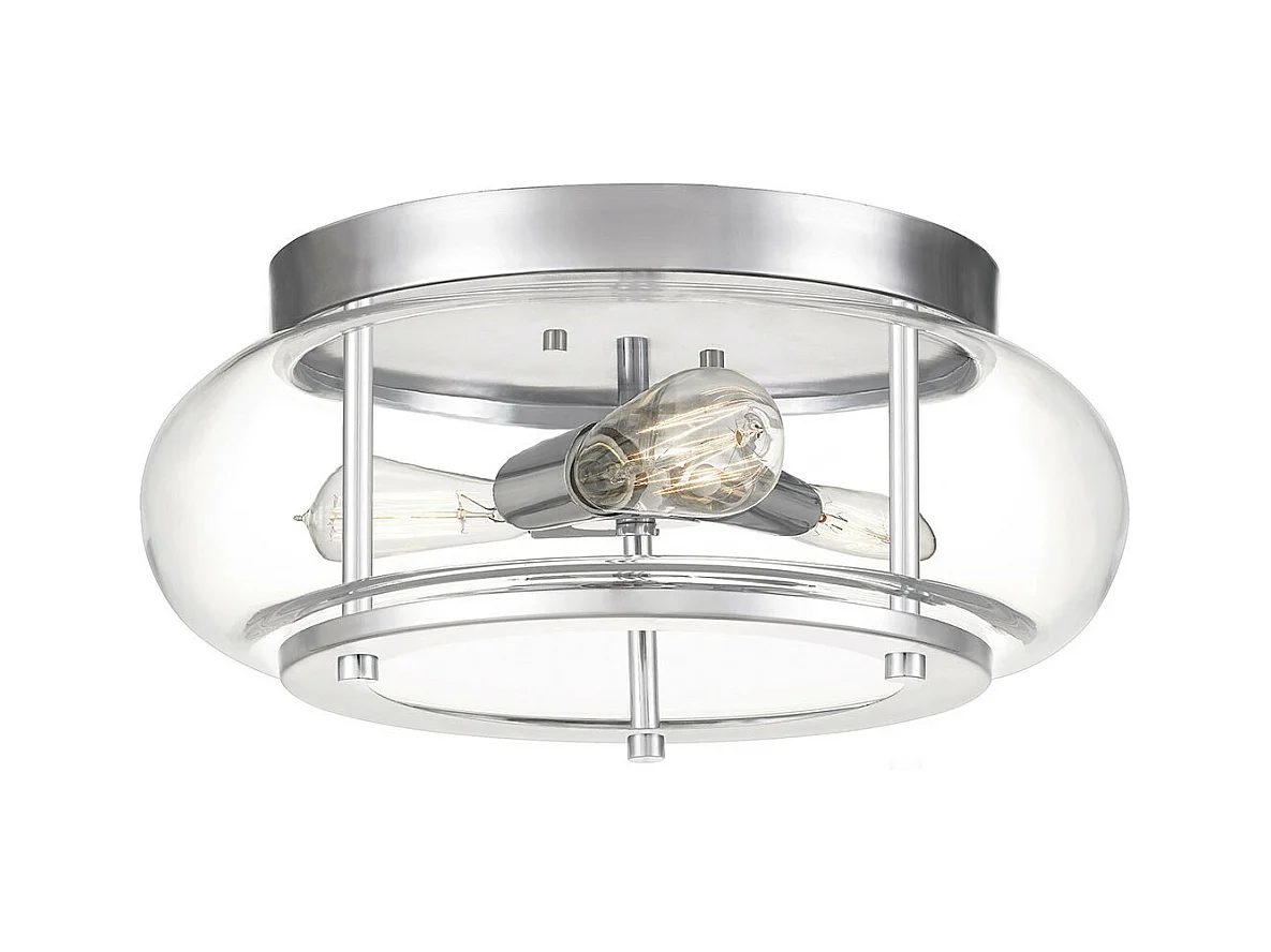 Elstead Quoizel Trilogy Plafonnier Cylindrique Chrome Poli, IP44