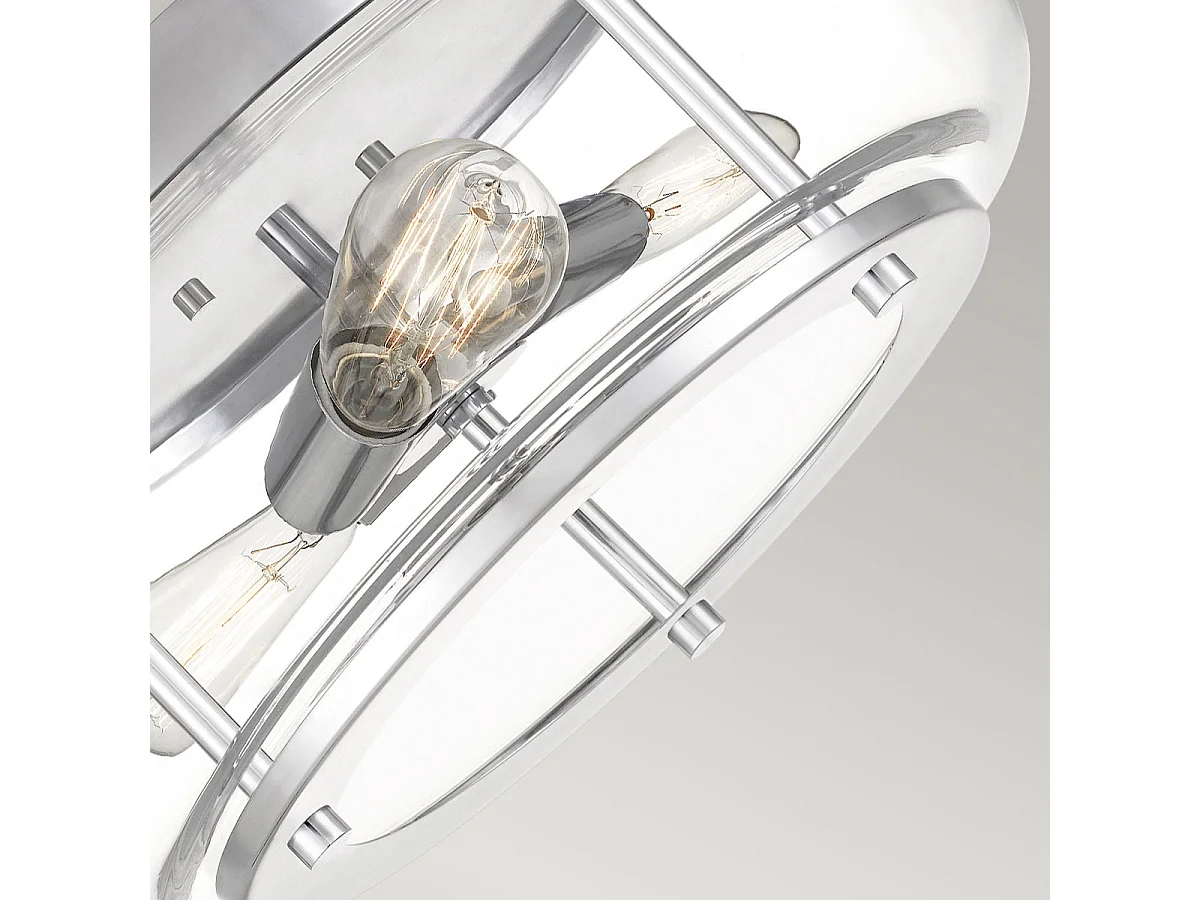 Elstead Quoizel Trilogy Cylindrisk taklampa polerad krom, IP44