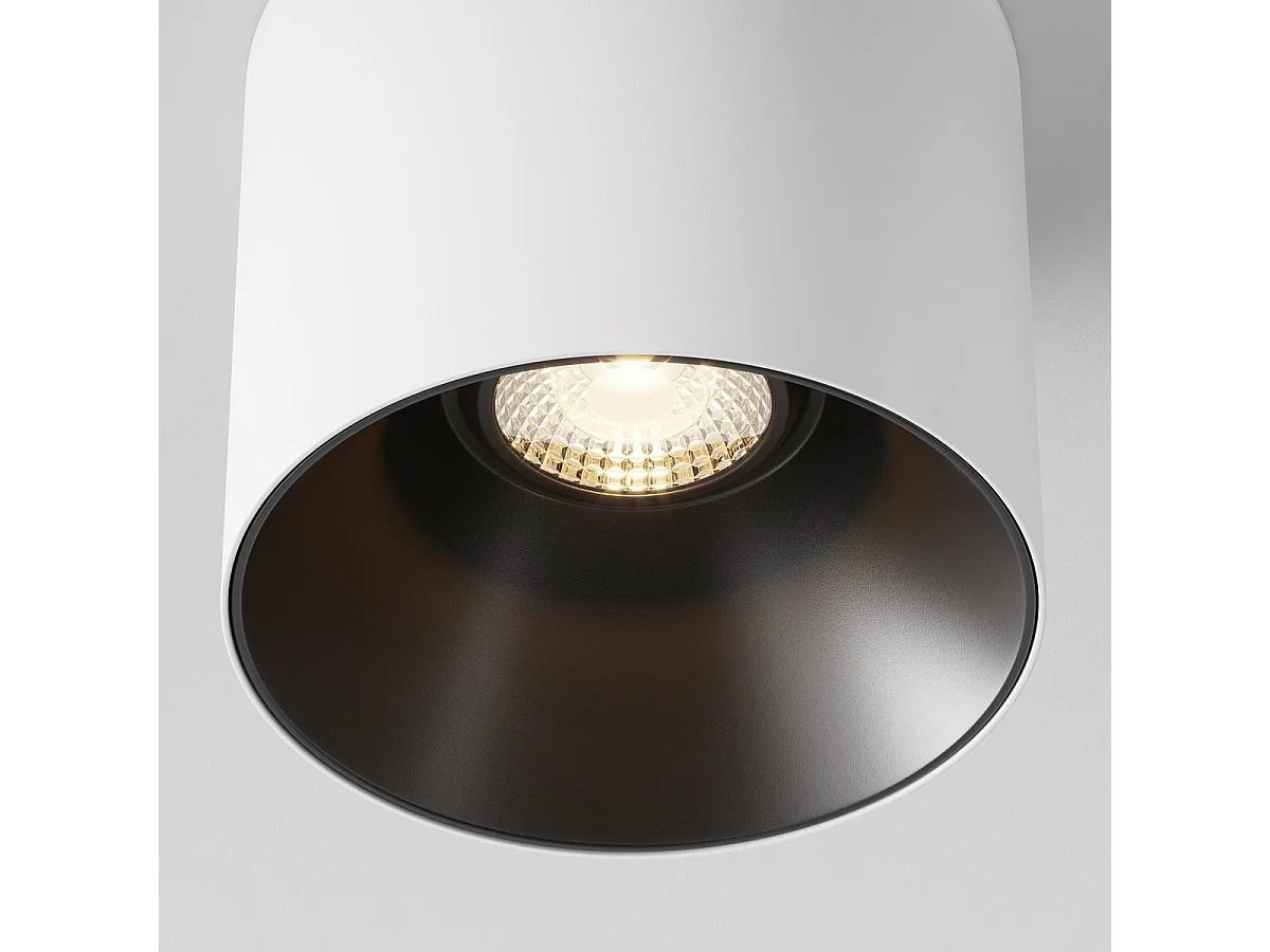 Maytoni Alfa LED Downlight de montaje en superficie regulable blanco, negro, 2000 lm, 3000 K