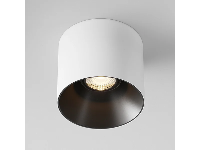 Maytoni Alfa LED Downlight de montaje en superficie regulable blanco, negro, 2000 lm, 3000 K