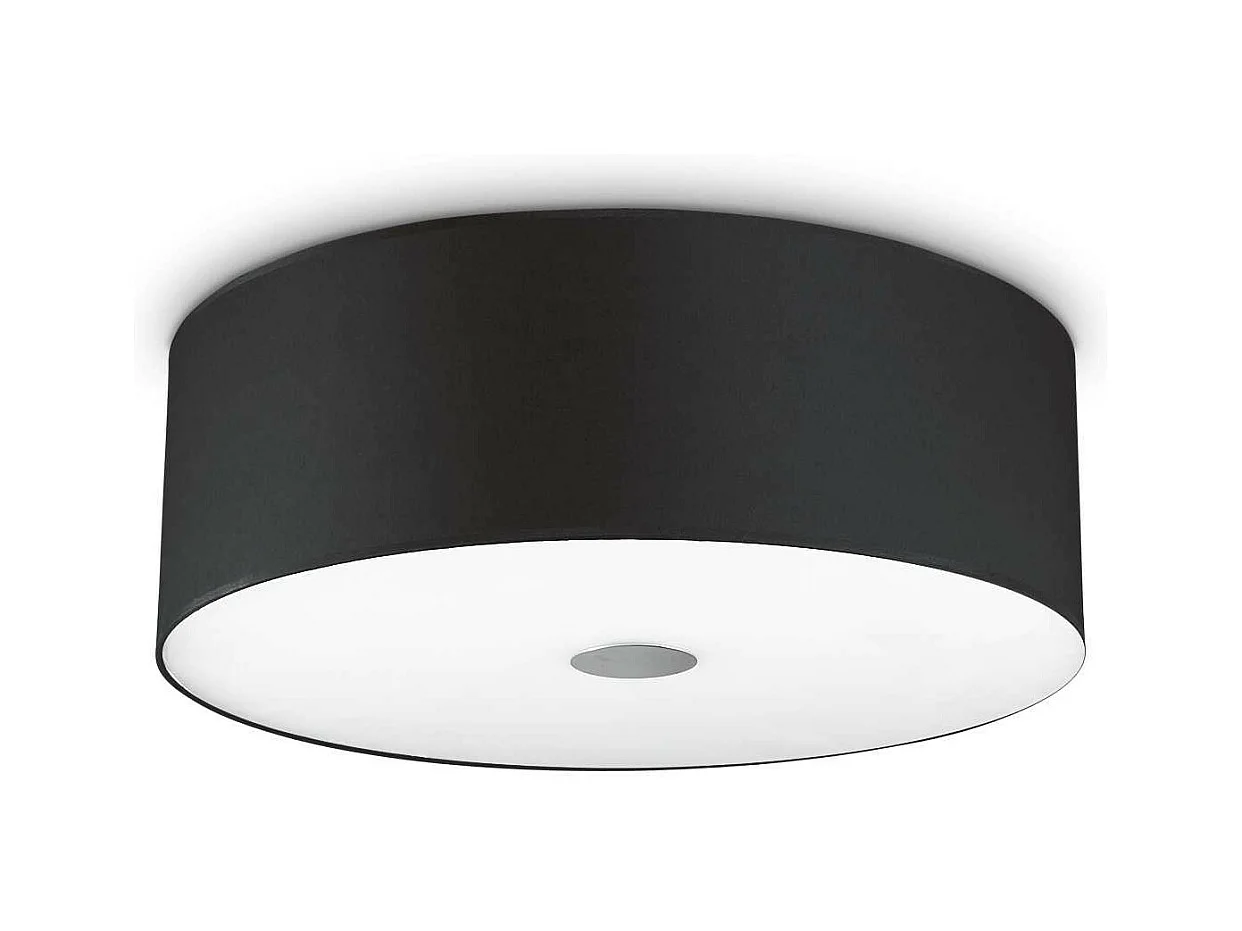 Ideal Lux Woody - 4 licht Medium Ceiling Flush Hellschwarz, E27
