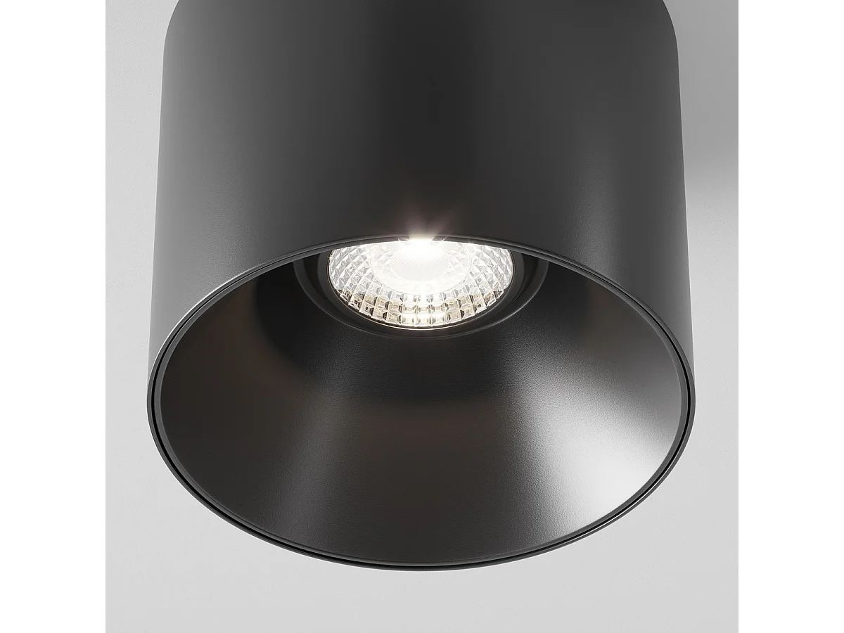Maytoni Alfa LED Downlight de montaje en superficie regulable negro, 2130 lm, 4000 K