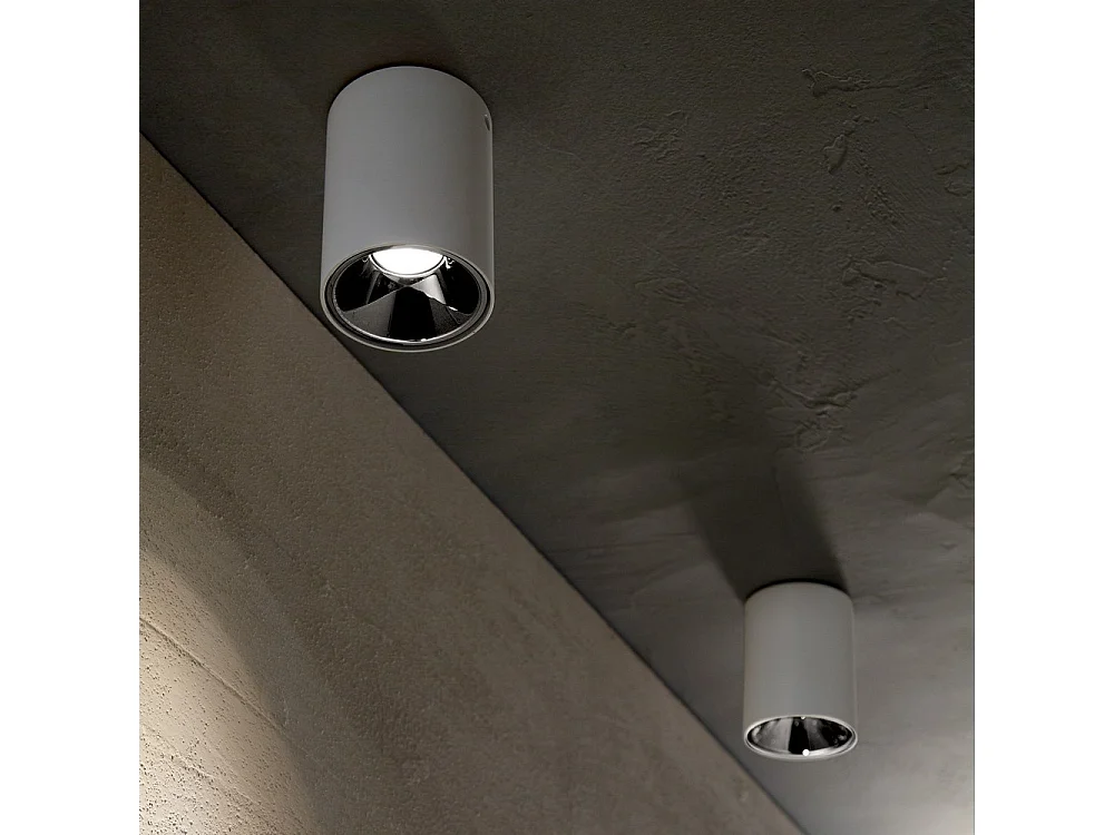 Ideal Lux Nitro Downlight rond à LED à 1 lumière, blanc