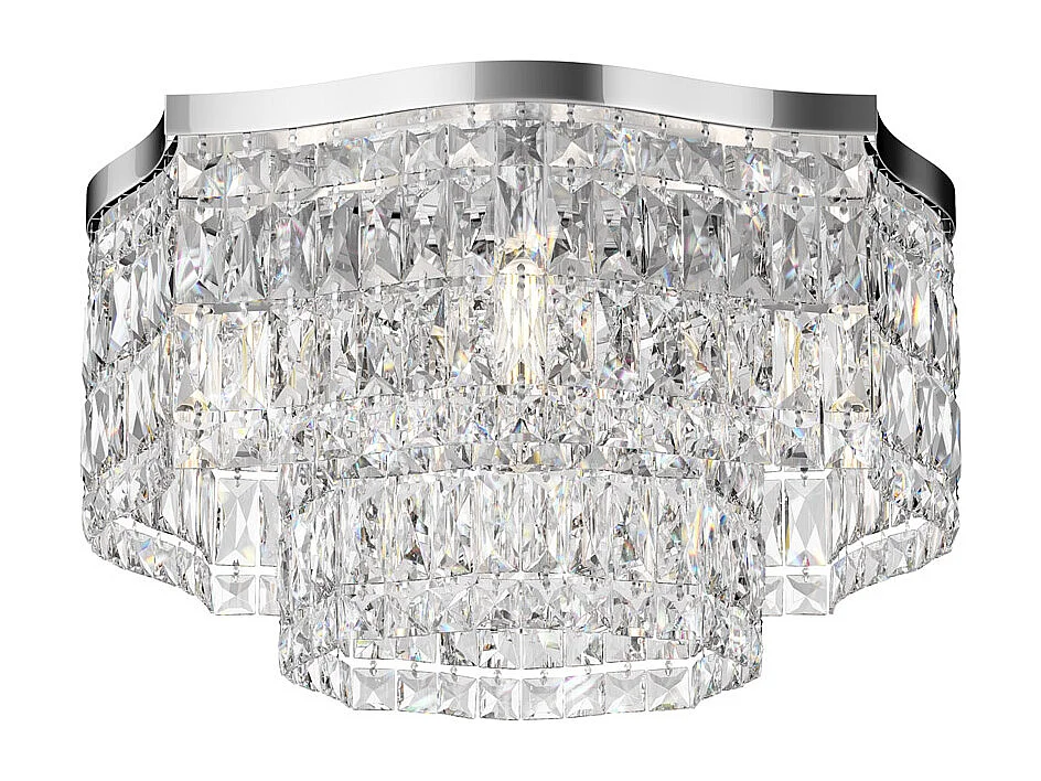 Dune Unterputz-Deckenleuchte Chrom, 6-flammig, E14