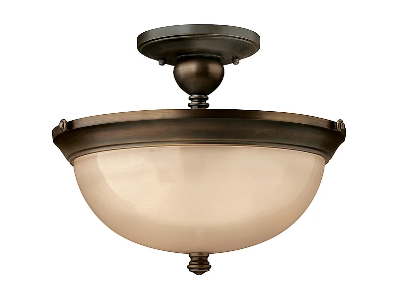 Elstead Mayflower - 3 licht Semi Flush Deckenleuchte Olde Bronze, E27