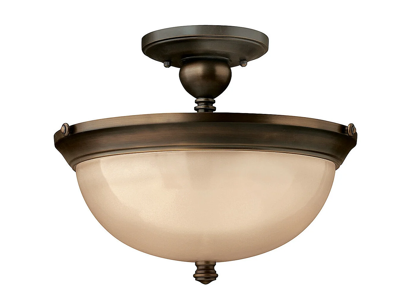 Elstead Mayflower 3 Ljus Semi Flush Ceiling Light Olde Bronze, E27