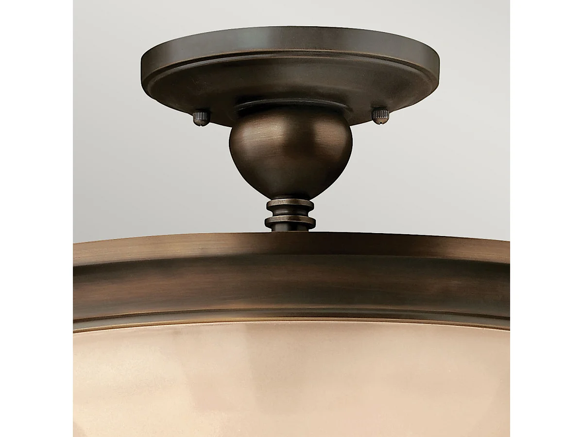 Elstead Mayflower 3 Ljus Semi Flush Ceiling Light Olde Bronze, E27